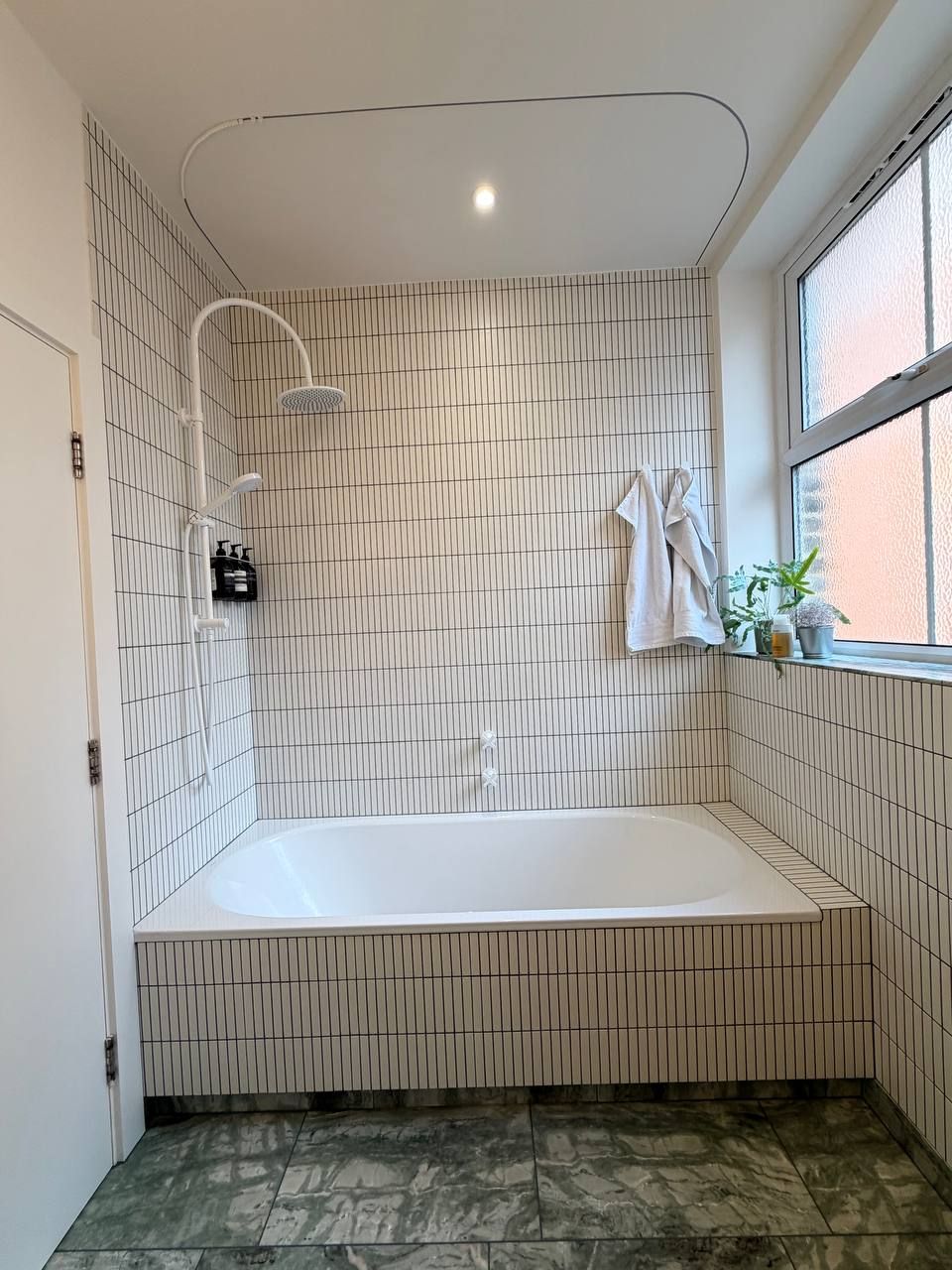 Bath wall, after